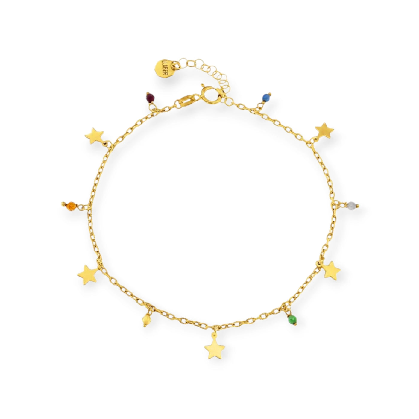 BRACCIALE CON STELLE E ZIRCONI COLORATI