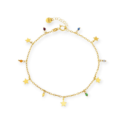 BRACCIALE CON STELLE E ZIRCONI COLORATI